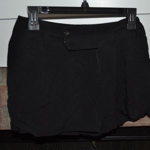 Linen Black Shorts